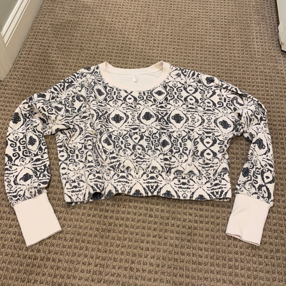 Free People movement oversized hood less sweatshirt!